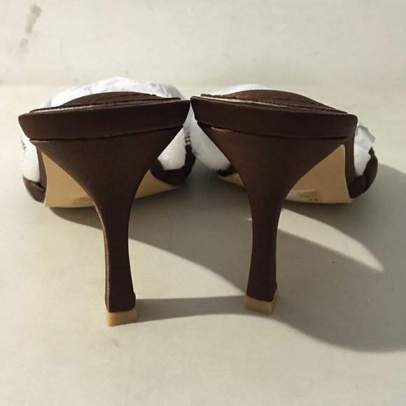 NWT CAPE ROBBIN REWIND‎ SATIN BROWN RHINESTONE HEELS 5.5 - Picture 11 of 13